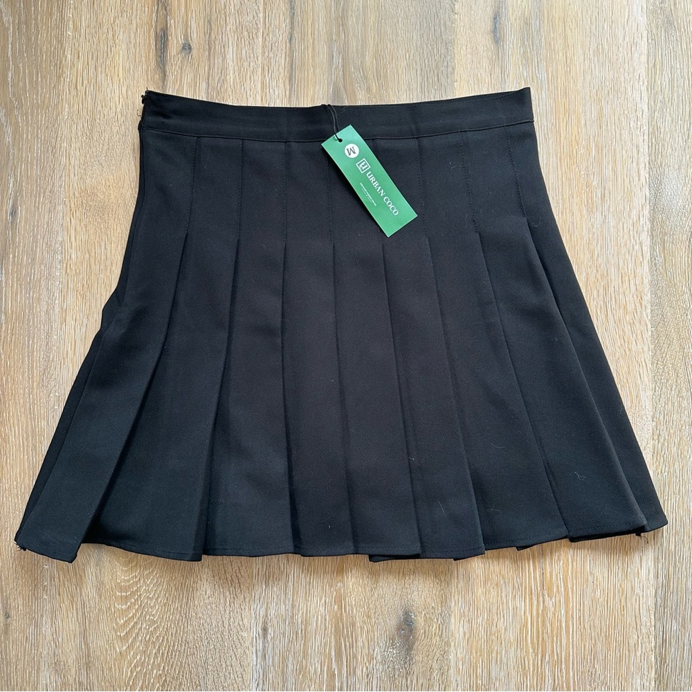 NWT Urban Coco Black Pleated Mini Skirt Shorts Tennis Prep Schoolgirl Uniform